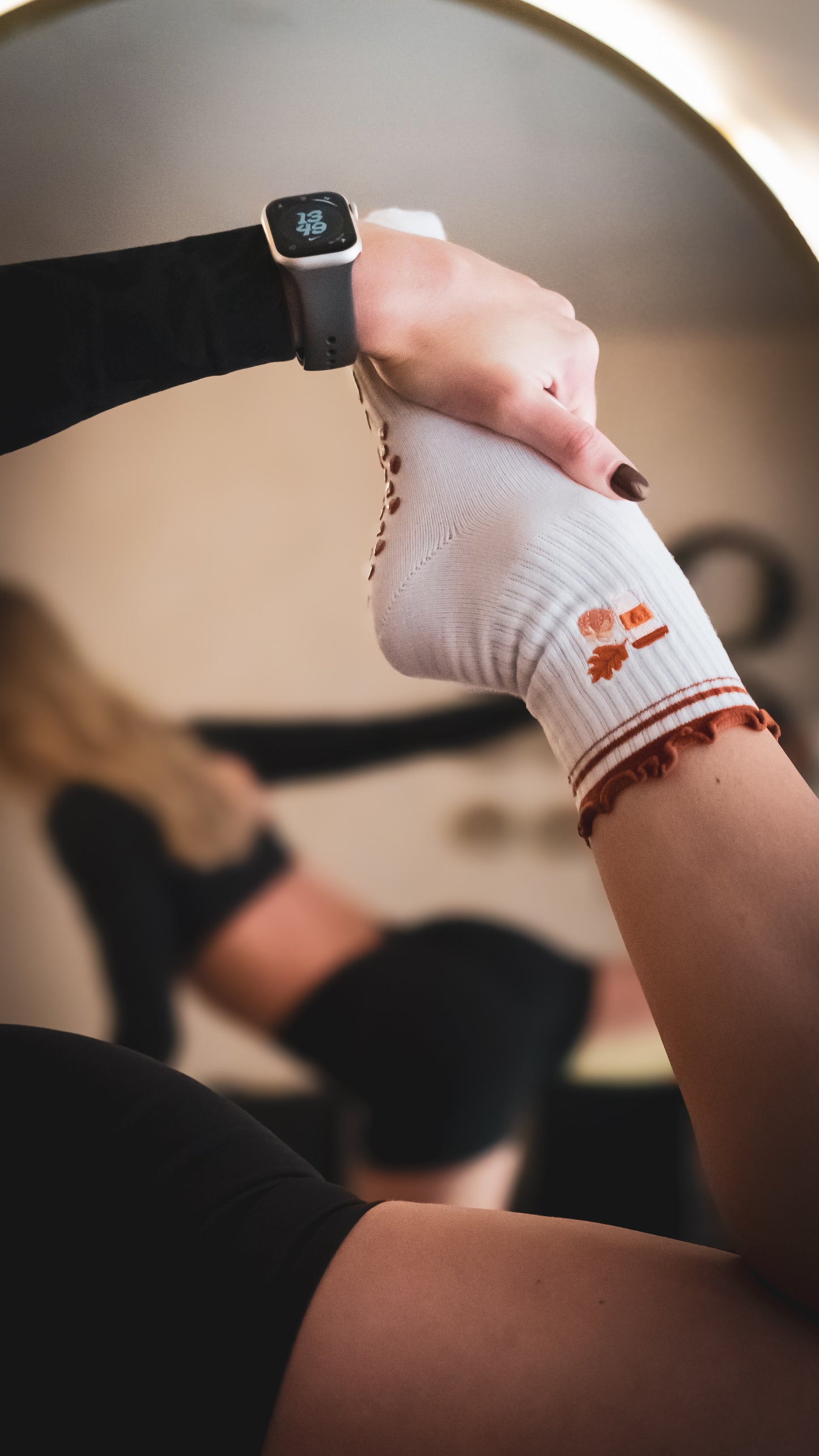 Pumpkin Spice Grip Socks